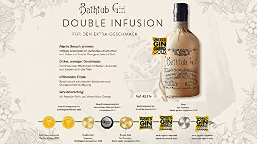 Ableforth's Bathtub Gin Geschenkpack / Geschenkset 0,7l + hochwertiges Highball Glas Small Batch Gin aus England - World… – Bild 2