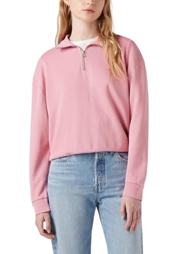 Levi's Sweat-Shirt à Fermeture éclair 1/4 pour Femme, Rose Tameless, XS