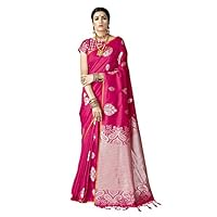 Varkala Silk Sarees Women’s Banarasi Kanchipuram Silk Saree With Blouse Piece