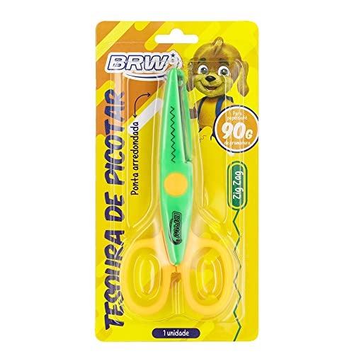 Tesoura Escolar de Picotar Zig Zag 13cm, BRW