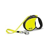 Peso del producto: 200 g FLEXI Standard L Neon Reflect Cinta 5 m, Negro/Neon