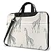 Hokdny Sacoche Ordinateur Capacité Extensible Sacoche pour Ordinateur Portable Motif Girafe pour Ordinateur Portable Sacoche Multifonctionnelle 15.6 pouces