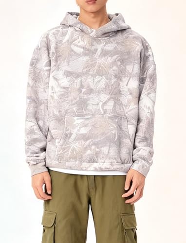 Image of Dsewpaur Camo Hoodie For Women Oversized Long Sleeve Drop Shoulder Fleece Hooded Sweatshirt Pullover With Pocket Outfits