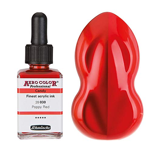 SCHMINCKE FARBEN AIRBRUSH FARBEN SET f. AIRBRUSH KOMPRESSOR, AERO COLOR Professional, wasserbasierende SCHMINCKE CANDY FARBE, Ideal für Nail Art - GEEIGNET auch für MODELLBAU usw. - 28 030