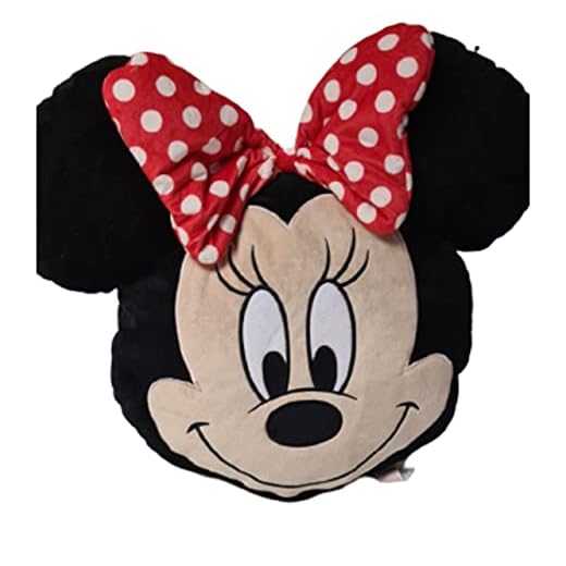 Disney Mimmi Pigg 3D ansikte supermjuk kudde heminredning kudde plysch med röd polka rosett