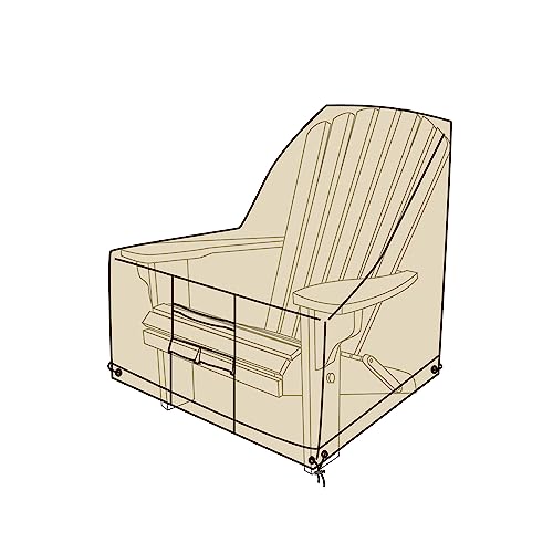 Plow & Hearth Adirondack Chair Outdoor Furniture Cover, Tan
