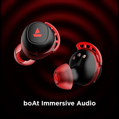 Image of Boat Airdopes 441 Pro The Batman Edition TWS Earbuds with Upto 150 Hours Playback, Signature Sound, IWP Technology, IPX7 & BT v5.0(Crusader Knight Black)