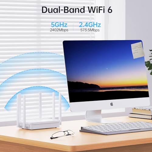 Image of UeeVii CPE450 Wireless Bridge and WR3000K WiFi Router Kit, 5.8G 3KM Point to Point Wireless Bridge Outdoor to Shop Barn Garage Building Network Kit Solution, Outdoor WiFi Bridge(2PCS), Plug and Play