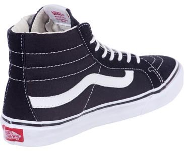 Vans Vans Unisex Sk8-Hi Slim Black/True White VN000QG36BT Mens 8.5, Womens 10