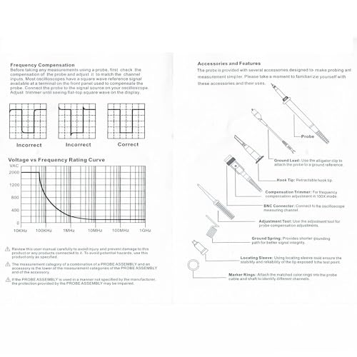 Image of Generic P4100 High Voltage Probe 100MHz Bandwidth 100:1 Attenuation Ratio 2KV Working Voltage DC+ACpk