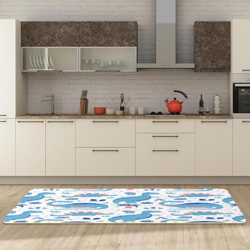 Tapete de cocina lavable con dinosaurios divertidos para decorar tu pasillo 3