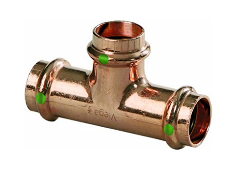 VIEGA 77377 Propress Zero Lead Copper Tee with 1/2" Press x Press (25-Pack)
