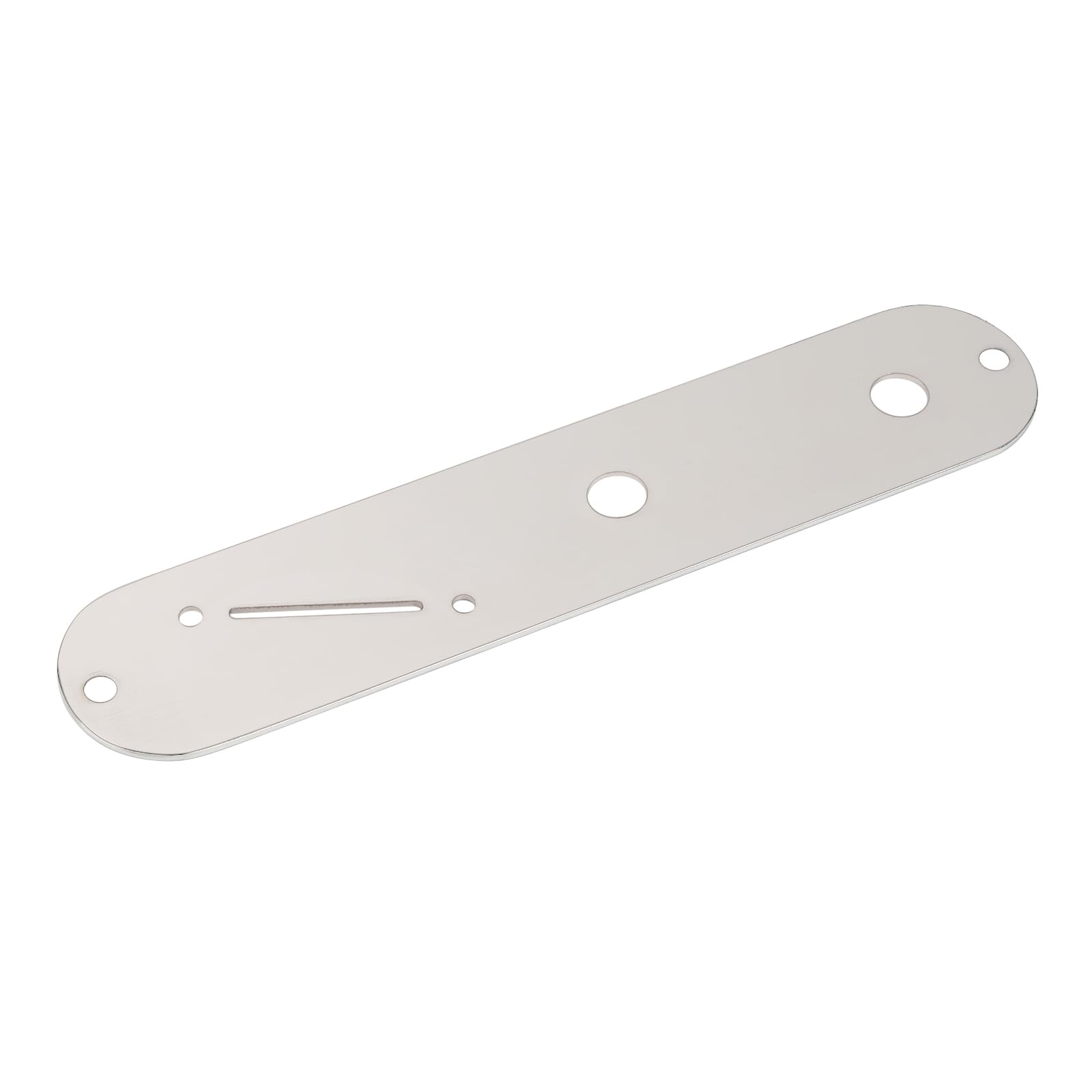 Banworks Guitar Control Plate 10mm (25/64") Potentiometer Holes Narrow Pot Hole Spacing and Angled Switch Slot Steel Switch Control Plate for Telecaster Tele Electric Guitar JT/KZB-03 Nickel - Image 3
