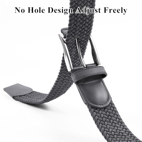 Image of XZQTIVE Braided Stretch Belt Mens Gift Elastic Woven Belt for Golf Casual Pants Shirts Jeans