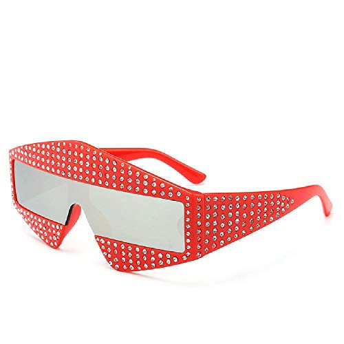 Preisvergleich Produktbild nobrand Persönliche Diamant-Sonnenbrille, Gesichtsmaskenbrille mit großem Rahmen