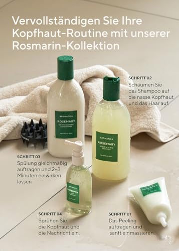 AROMATICA Rosmarinwurzel-Verstärker 100 ml – Rosmarin wasser haare Pflegendes Kopfhautspray mit ätherischen Ölen – haarwachstum beschleunigen – haarausfall frau – sulfat-, silikon- und parabenfrei