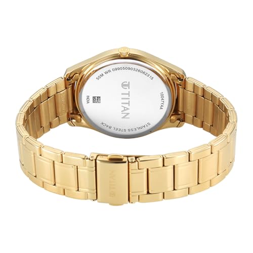 Image of Titan Regalia Allure Classic Day-Date Quartz Analog Stainless Steel Strap Men's Watch