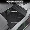 LUMWAY Floor Mats for 2012-2015 Honda Civic Sedan & Sedan Si (Not for Coupe), TPE All Weather Protection Waterproof Durable Floor Liners Door Sill Guards for Honda Civic Accessories