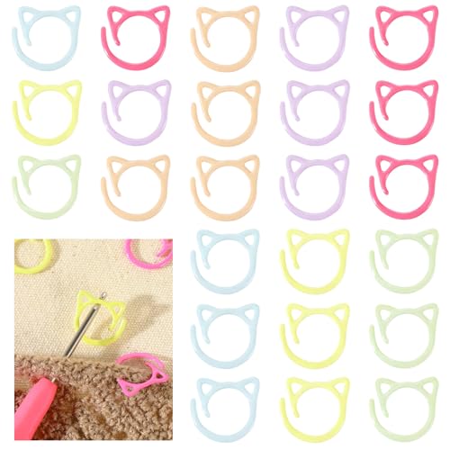 Sorcristy 24 Stück Häkelzubehör Stricken Maschenmarkierer...