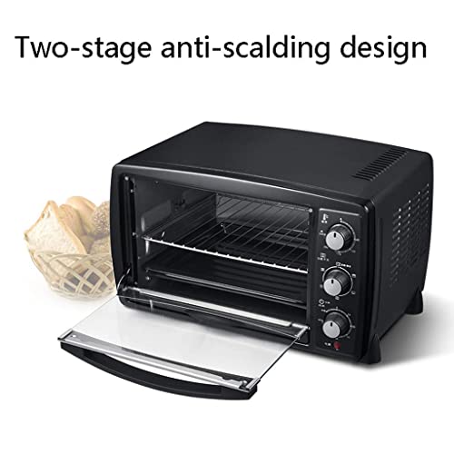 25L zwarte huishoudelijke mini-oven Instelbare temperatuur 0-240 ° C en 60 minuten timing 6 bakmodi Dubbele glazen deur met vork Oven lichtfunctie 1500 W Goederencode: LXJ-83 - Afbeelding 8