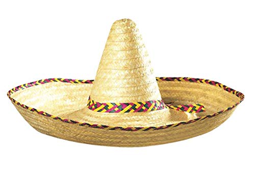 labreeze Adults Giant Sombrero Decorated Straw hat Mexican Mexico Fancy Dress