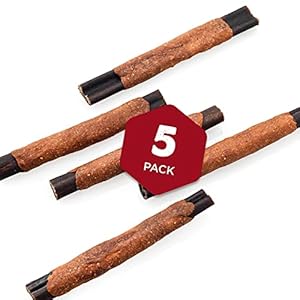 Best Bully Sticks All Natural Dog Chews – 6 Inch Chicken Wrapped Beef Collagen Sticks – USA Baked & Packed – Highly Digestible, Limited Ingredient, Rawhide Alternative Dog Chew – 5 Pack