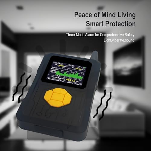 Image of Geiger Counter, Portable Beta Gamma X-Ray Monitor Meter, LCD Display, Radiation Detector with 3 Alarm Modes, 10H Usage Time Rechargeable, 5 Dosage Units Switched Nuclear Detector