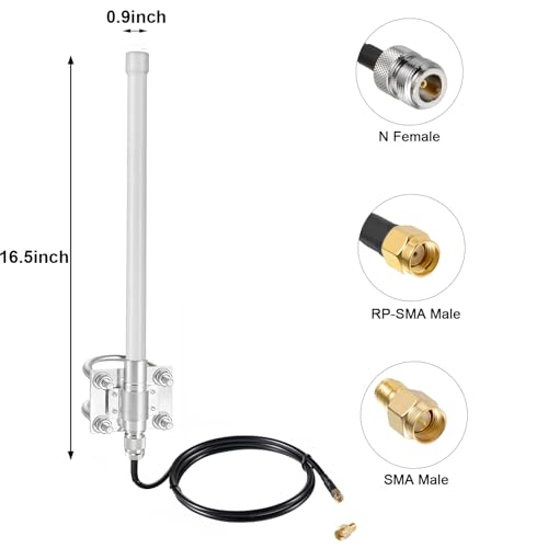 Lora 915mhz Antenna 5.8dbi Long Range Antenna with 10ft Cable for Helium Hotspot Nebra Bobcat 300 SenseCAP M1 Hotspot Finestra HNT Miner& Meshtastic LORA32 915MHz ESP32 LoRa OLED Board by eifagur - Image 2
