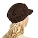 Fashion Hat Cap with Brim Visor for Woman Ladies, Best for Daily Use (Medium Brown)