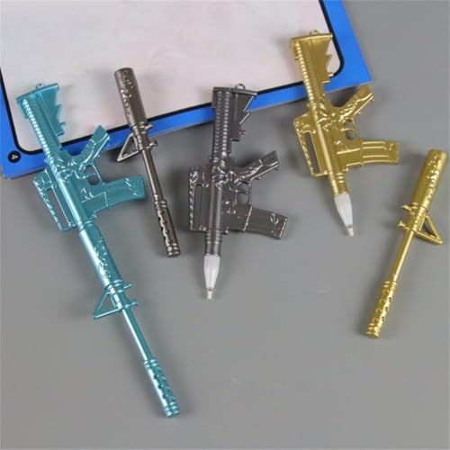 Bolígrafos de tinta gel tipo M4A1 Rifle, pack de 5 miniatura 4