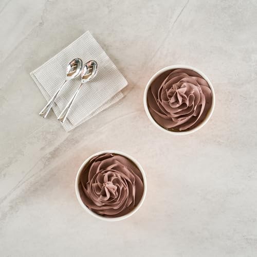 Image of Restaurantware Ice Cream Cups 50 Pack of 8 oz Leak-Resistant Disposable Dessert Bowl Frozen Yogurt Cup Round Paper Container For Cold And Hot Desserts