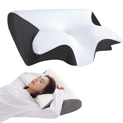 Dreamsleepz Kissen, Dream Sleepz Ergonomisches Nackenkissen Original, Otpedic Nackentraum Mit Kissenbezug, Endlich Schmerzfrei & Erholt Aufwachen (Schwarz)