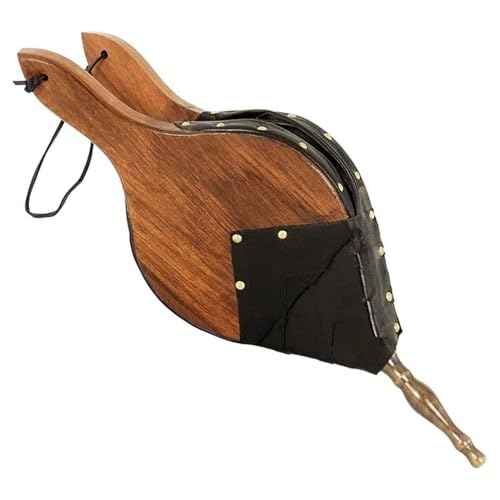 Oakestry Town and Country Fireplace Bellows, Wood, Black, Brass