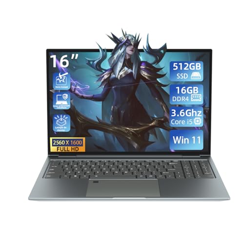 Waxuor Ordenador Portátil 15,6 Pulgadas Windows 11 PC Portátil, 4GB DDR3,192GB SSD, Intel N3450,FHD IPS Pantalla 1920x 1080, WiFi,Bluetooth 4.2- Gris