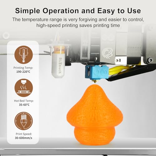 Image of IEMAI Clear PLA Filament 1.75mm Orange 1kg, Glossy Transparent Finish 3D Printer Filament Up to 600mm /s High Speed Printing for Lampshades, Home Decor & Creative DIY