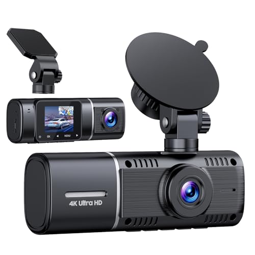 Volam Dashcam Auto Vorne Innen, 4K +1080p Dual Dash Cam mit Akku...