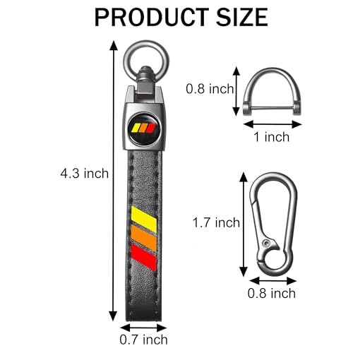 Image of YOSRTER 2PCs Leather Keychain for Toyota Tacoma 4Runner Tundra TRD Camry Rav4 Aluminium alloy Key Chain with key Ring