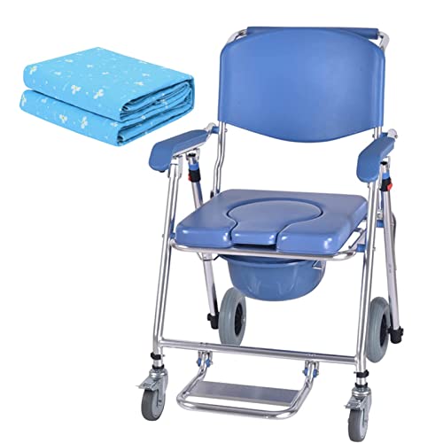 Silla de ducha con ruedas, inodoro con almohadillas lavables, antideslizante, banco de baño, silla de ducha, silla de ducha, silla de ducha, silla de baño, silla de baño, silla de baño, ancianos