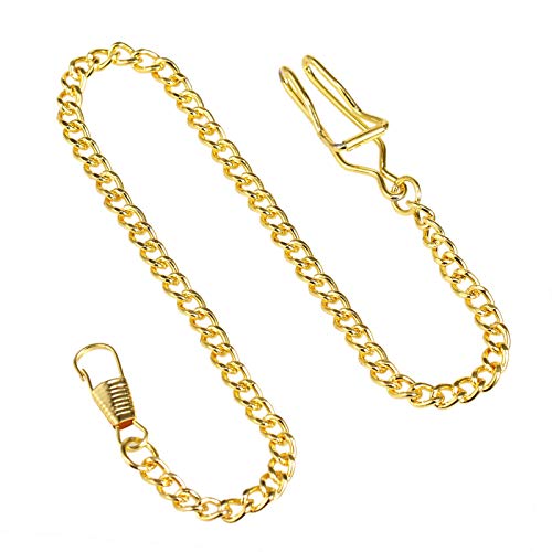 Image of TREEWETO Pocket Watch Vest Chain 14.7 inch (37.5 cm) Gold