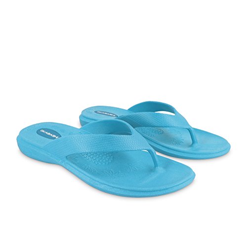 Image of OKABASHI Women's Maui Flip Flop Turquoise M, 1 EA