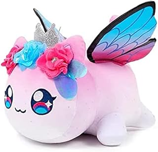 AOOPOO Meemeows Cat Plushie, Aphmau Meemeows Cat Food Plush Merch, Aphmau Cat Mee Meow Plush, Cute Anime Cartoon Cat Stuffed Animal Figure Toy Plush Pillow Gift for Fans Kids