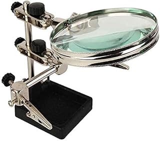 FJYDBTWJ Lupas educativas para hobby, ferro elétrico de 90 mm, lupa de metal, lupa auxiliar, tipo clipe, multiuso, com mola