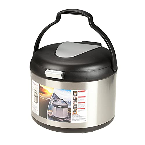 Tayama Stainless Steel Thermal Cooker,Black,5 Qt.