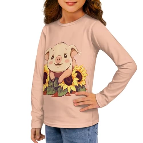 Shirts for Girls Long Sleeve Tees Top Soft Crewneck Pullover Tshirt School Clothes3