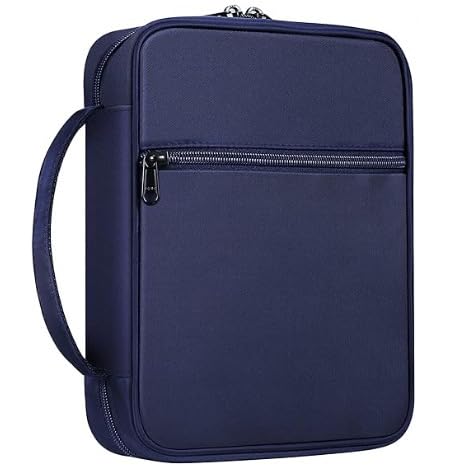 Custodia per libri e bibbia di alta qualità con accessori per diari comoda per uomini donne ragazzi e bambini blu