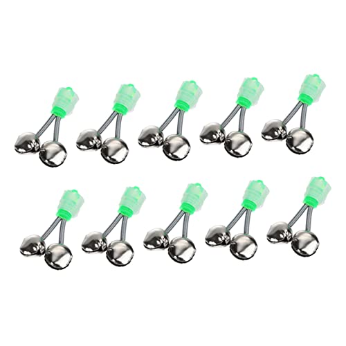 BESTonZON 10pcs Fish Alarm Indicator Bells Clip-on Fishing Pole Bells for Sea Fishing