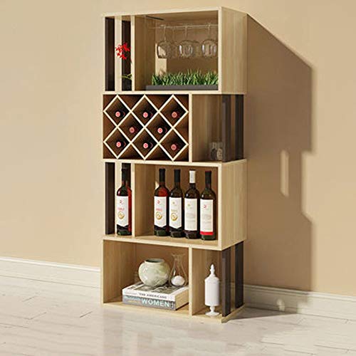 Weinregale Bodenständiger Weinkühlschrank Family Home Trennwand - Massivholz für Jeden Raum, Braun