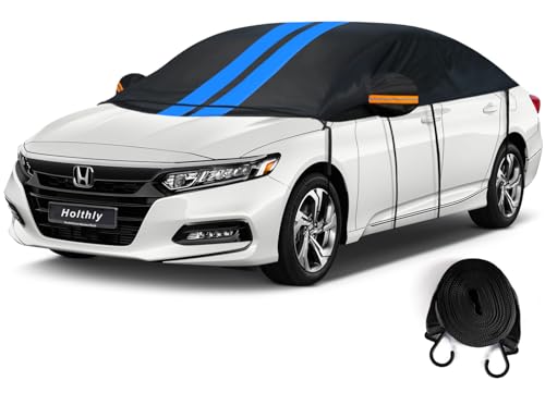 Holthly Half Car Cover Top for Sedan/Coupe/Cabrio, Windshield Cover for Ice and Snow, Roof Car Cover...