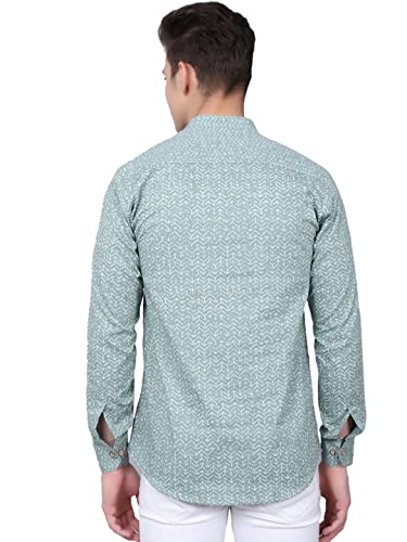 Image of Majestic Man Men's Cotton Regular Fit Short Printed Designer Kurta
