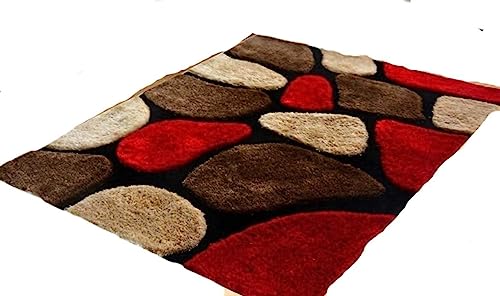 Image of Present Carpet for Room, Shaggy Rugs Fluffy Carpets, Indoor Modern Plush Area Rugs for Living Room Bedroom Kids Room, ETC Pattern 33, Size 2x5 feet